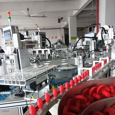 High Stability Urine Cup Assembly Machine with Index Motion Operation and Vibratory Feeder Loading for Medical Product Assembly